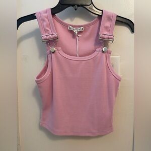 Signature8 Light Pink Ribbed Crop Top
